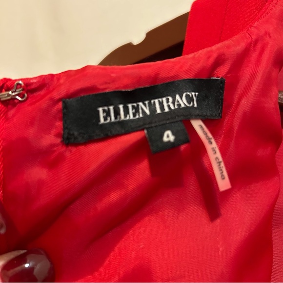 Ellen Tracy Women’s Red Holiday Dress, Size 4 - Picture 3 of 9